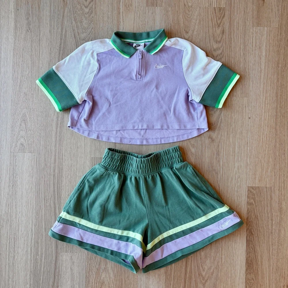 Nike Sportswear Girls' Crop Top and shorts - Picture 3 of 8